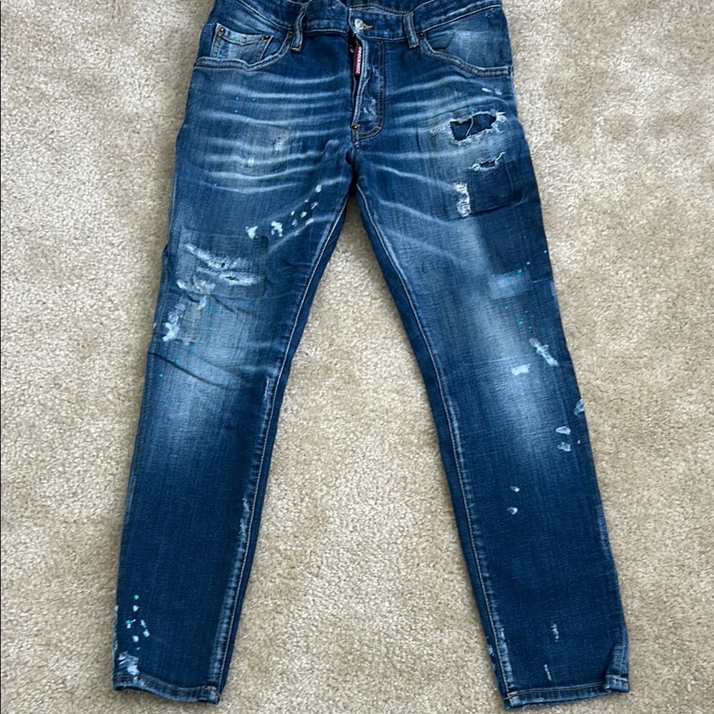 Men's Dsquared2 Distressed Blue Jeans size 46